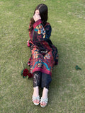 Sehrish Kanwal Lawn Printed Stitched 2-Piece Suit-Black