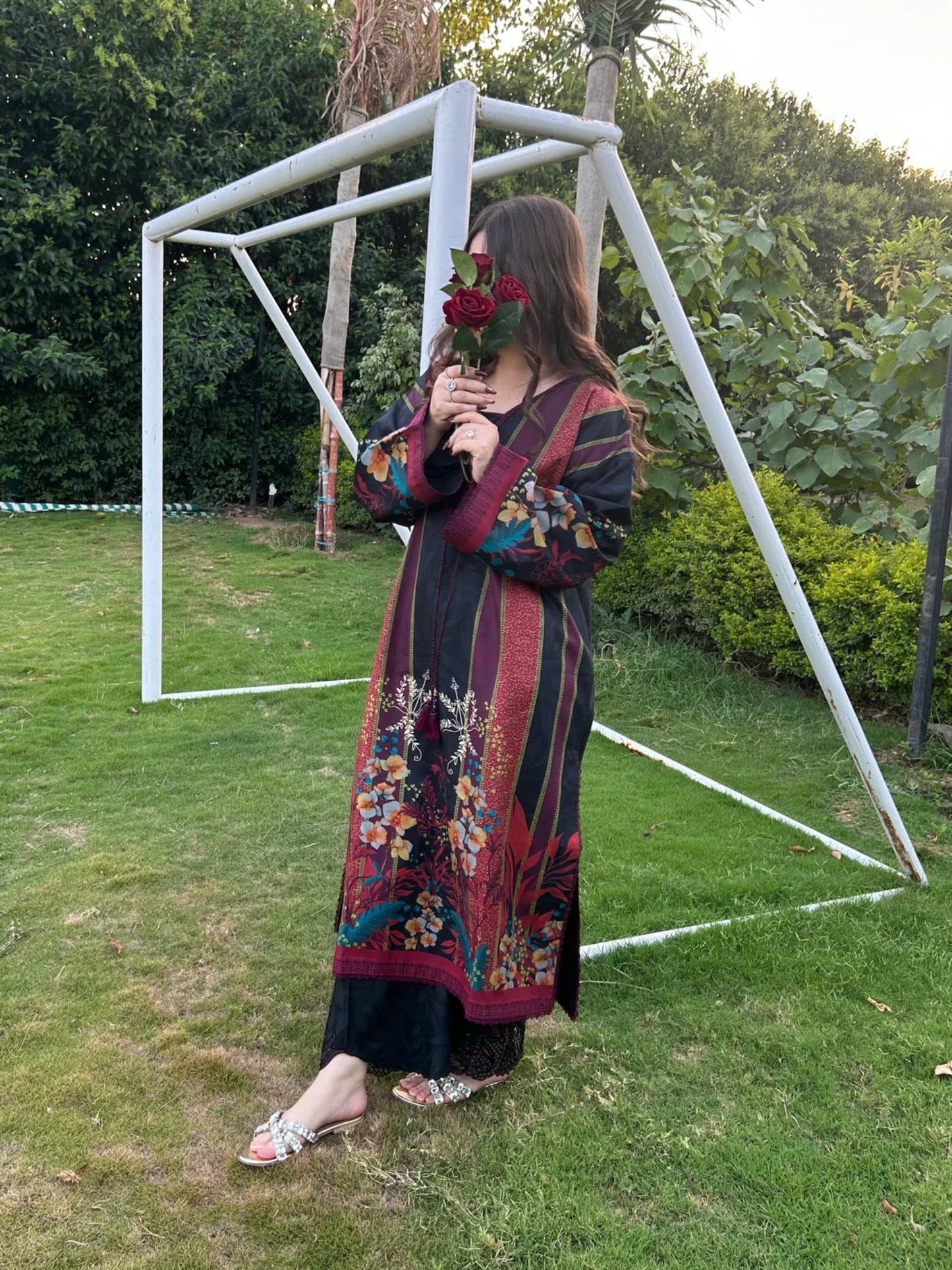 Sehrish Kanwal Lawn Printed Stitched 2-Piece Suit-Black