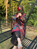Sehrish Kanwal Lawn Printed Stitched 2-Piece Suit-Black