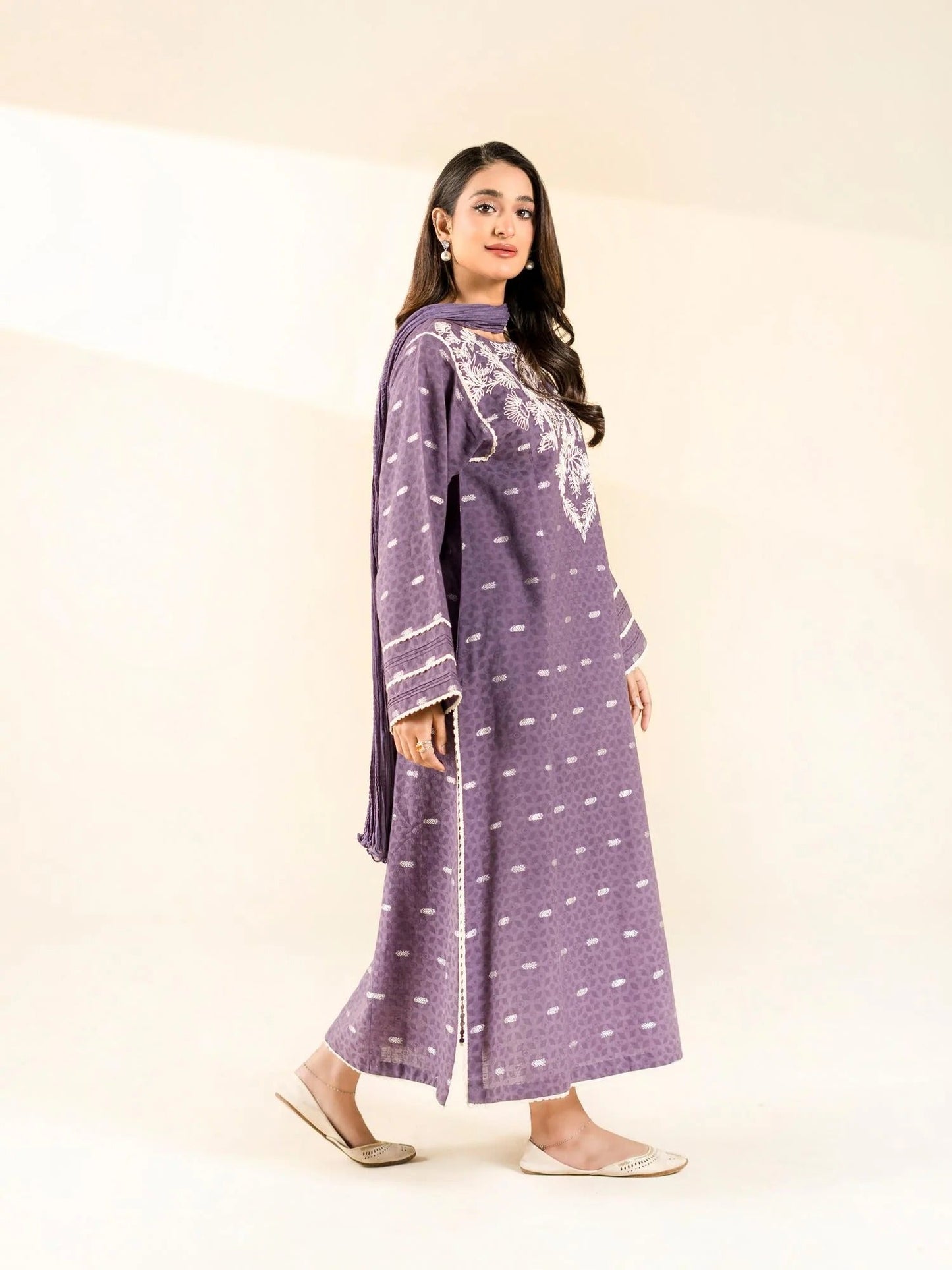 Purple-Rabazka Jacquard Embroidered Stitched 2-Piece Suit-WRTW-DJC-S26-2PC-02