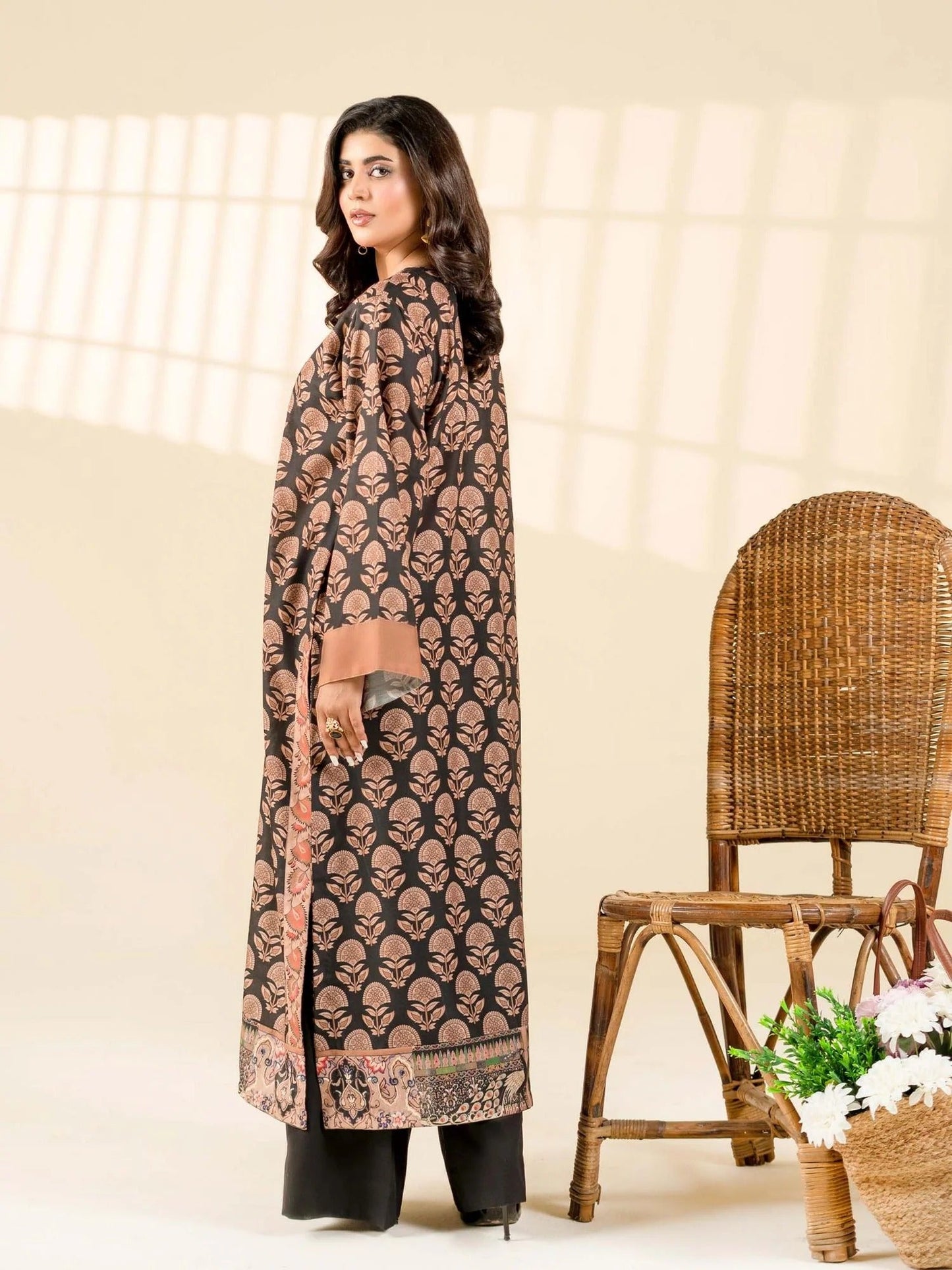 Black- Rabazka Blended Lawn Stitched Shirt-WRTW-PLCK-1PC-S26-08