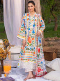 White and Multi-Chandan Nagri Lawn Embroidered Stitched 3-Piece Suit-Willow Faye