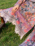 Purple-Chandan Nagri Lawn Embroidered Stitched 3-Piece Suit-Melody Skye
