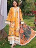 Orange-Chandan Nagri Lawn Embroidered Stitched 3-Piece Suit-Lioré