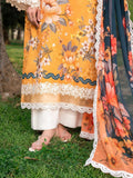 Orange-Chandan Nagri Lawn Embroidered Stitched 3-Piece Suit-Lioré