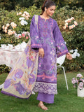 Purple-Chandan Nagri Lawn Embroidered Stitched 3-Piece Suit-Petal Dream