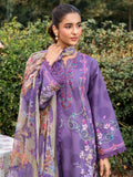 Purple-Chandan Nagri Lawn Embroidered Stitched 3-Piece Suit-Petal Dream