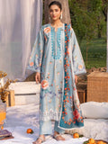 Blue-Chandan Nagri Lawn Embroidered Stitched 3-Piece Suit-Jasmine Breeze
