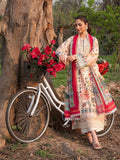 Peach-Chandan Nagri Lawn Embroidered Stitched 3-Piece Suit-Lie Wei