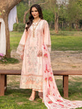 Peach-Chandan Nagri Lawn Embroidered Stitched 3-Piece Suit-Eirlys