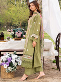 Green-Chandan Nagri Lawn Embroidered Stitched 3-Piece Suit-Meihua Pearl