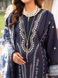 Blue-Chandan Nagri Lawn Embroidered Stitched 3-Piece Suit-Souci