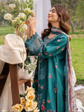 Green-Chandan Nagri Lawn Embroidered Stitched 3-Piece Suit-Spanish Muse