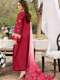 Red-Chandan Nagri Lawn Embroidered Stitched 3-Piece Suit-Laleh Rose