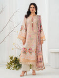Peach-Chandan Nagri Lawn Embroidered Stitched 3-Piece Suit-Ornee