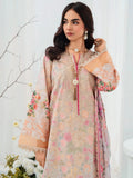 Peach-Chandan Nagri Lawn Embroidered Stitched 3-Piece Suit-Ornee
