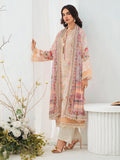 Peach-Chandan Nagri Lawn Embroidered Stitched 3-Piece Suit-Ornee