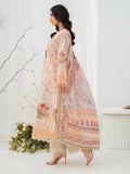 Peach-Chandan Nagri Lawn Embroidered Stitched 3-Piece Suit-Ornee