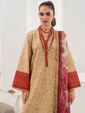 Brown and red-Chandan Nagri Lawn Embroidered Stitched 3-Piece Suit-Perle