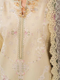 Yellow-Chandan Nagri Lawn Embroidered Stitched 3-Piece Suit-Elnaz