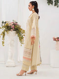Yellow-Chandan Nagri Lawn Embroidered Stitched 3-Piece Suit-Elnaz
