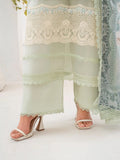 Mint green-Chandan Nagri Lawn Embroidered Stitched 3-Piece Suit-Evolet