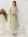 Mint green-Chandan Nagri Lawn Embroidered Stitched 3-Piece Suit-Evolet