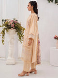 Peach-Chandan Nagri Lawn Embroidered Stitched 3-Piece Suit-Oriane