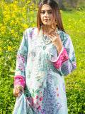 Blue-Chandan Nagri Cotton Embroidered Stitched 3-Piece Suit-Daisy