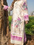 Cream-Chandan Nagri Cotton Lawn Embroidered Stitched 3-Piece Suit-Elie