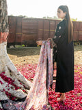 Black-Chandan Nagri Lawn Embroidered Stitched 3-Piece Suit-Nissa