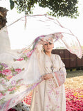 Cream-Chandan Nagri Lawn Cotton Embroidered Stitched 3-Piece Suit-Maral