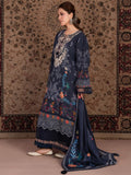 Blue-Chandan Nagri Khaddar Embroidered Stitched 3-Piece Suit-Parsa