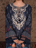 Blue-Chandan Nagri Khaddar Embroidered Stitched 3-Piece Suit-Parsa