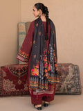 Maroon-Chandan Nagri Khaddar Embroidered Stitched 3-Piece Suit-Zariya