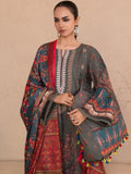 Green-Chandan Nagri Khaddar Embroidered Stitched 3-Piece Suit-Roohi