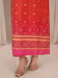 Orange-Chandan Nagri Silk Embroidered Stitched 3-Piece Suit-Derya