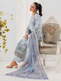 Blue-Chandan Nagri Lawn Embroidered Stitched 3-Piece Suit-Brisa