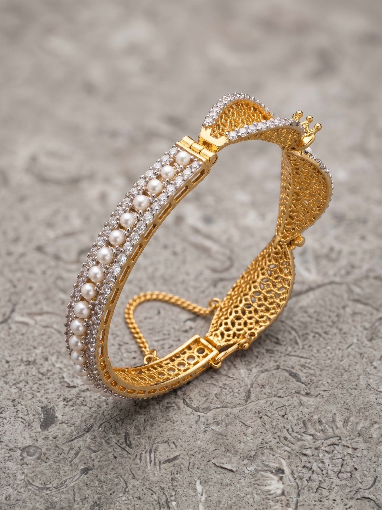 Golden silver and black-Orya Jewellery Bangle-Black B17