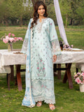 Blue-Chandan Nagri Lawn Embroidered Stitched 3-Piece Suit-Azaria