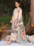 Peach-Chandan Nagri Lawn Embroidered Stitched 3-Piece Suit-Tao Rao