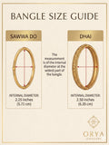 Orya Jewellery Zircon Gold Bangle-Sapphire Blue B20