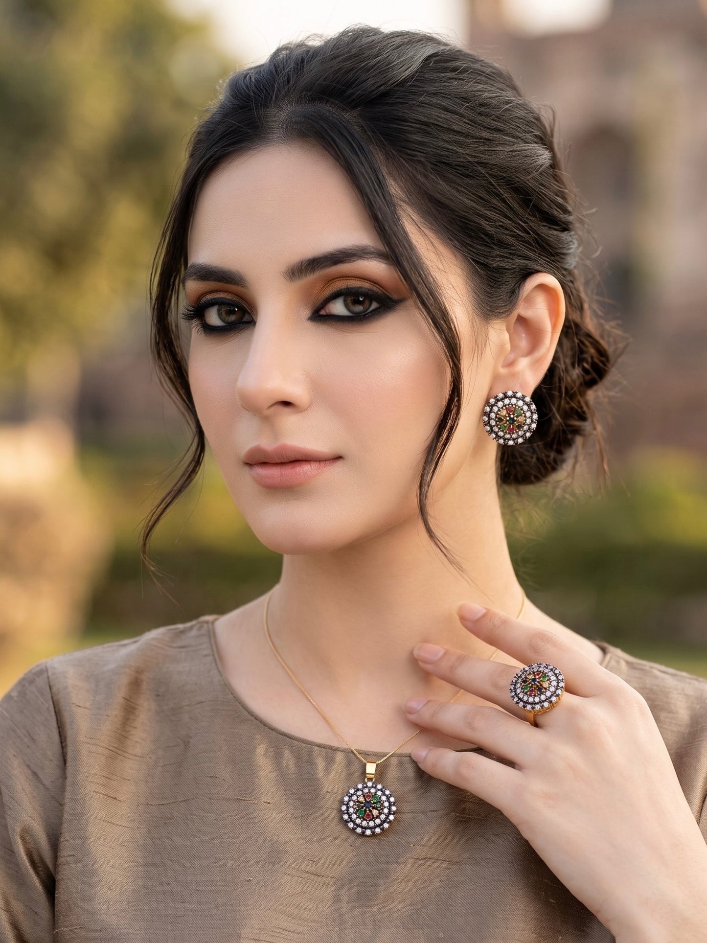Orya Jewelery Pendent Set-Multi S5