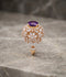 Orya Jewellery Adjustable Zircon Crest Ring-Purple R14