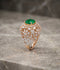 Orya Jewellery Adjustable Zircon Crest Ring-Emerald Green R13