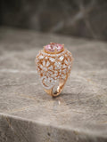 Orya Jewellery Adjustable Zircon Crest Ring-Pink R10