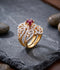 Orya Jewellery Adjustable Zircon Ring-Ruby Red R22