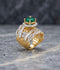 Orya Jewellery Adjustable Zircon Ring-Emerald Green R33