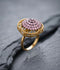 Orya Jewellery Adjustable Zircon Gold Ring-Lilac R30