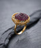 Orya Jewellery Adjustable Zircon Gold Ring-Ruby Red R28